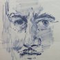 Two Old drawings Sketch With Shapes Man's Faces Human Opera Painter P28.8