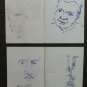 Two Old drawings Sketch With Shapes Man's Faces Human Opera Painter P28.8