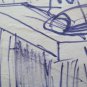 Drawing Sketch On Basket Of G.Pancaldi Studio For Figure Male Seat P28.5