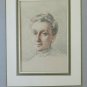 Drawing Antique Pencil On Basket Portrait Of Lady Beginning Century BM53.2
