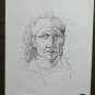 Drawing Sketch Portrait Male Pen On Basket Years 60 2.5oz Pancaldi P28.8