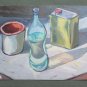 Items On Table Painting Vintage 1960's 60 Signed With Certificate p11