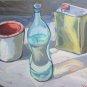 Items On Table Painting Vintage 1960's 60 Signed With Certificate p11