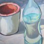 Items On Table Painting Vintage 1960's 60 Signed With Certificate p11
