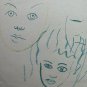 Old Sketch Painting On Basket Studio Portrait Painter G.Pancaldi P28.8