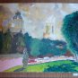 Old Painting Not Finished View Madrid Centrepiece Building Metropolis MD8