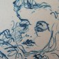 Drawing Antique Sketch Signed Reinoltz 1935 Studio Portrait Little Girl BM53.2