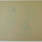 Drawing Antique Sketch Signed Reinoltz 1935 Studio Portrait Little Girl BM53.2