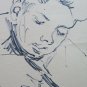 Old Drawing A Marker Basket Sketch Studio Figure Male Period P28.5