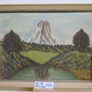 Painting Antique oil On Board Signed landscape Alpine Cervino Matterhorn G24