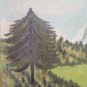 Painting Antique oil On Board Signed landscape Alpine Cervino Matterhorn G24
