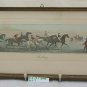 Old engraving Horse Racing Running with Frame France Beginning Century BM45