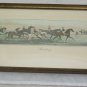 Old engraving Horse Racing Running with Frame France Beginning Century BM45