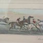 Old engraving Horse Racing Running with Frame France Beginning Century BM45