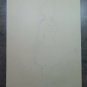Drawing Antique Sketch Pen On Card Portrait Female Years Quaranta '40 P28
