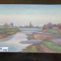 Painting Signed Painting Watercolour landscape River Panaro Emilia P14