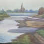Painting Signed Painting Watercolour landscape River Panaro Emilia P14