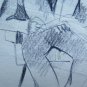 Drawing Antique Studio Figure Pencil On Basket Years 40 Sketch Sketching P28.6