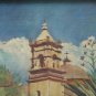Texas Mission St José St Antonio Tx Old Painting oil landscape BM51