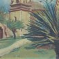 Texas Mission St José St Antonio Tx Old Painting oil landscape BM51
