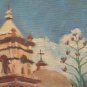 Texas Mission St José St Antonio Tx Old Painting oil landscape BM51