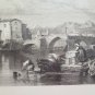 27 5/8x20 1/2in Elegant Frame Wooden Modanata engraving View of Pisa Free G40