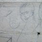 Drawing Antique Studio Face Human Pencil On Basket Years 40 Sketch P28.6