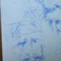 Drawing Antique Pen On Basket Sketch Portrait Male Profile P28.6