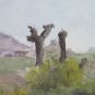 Small Painted Vintage Watercolour On Card Opera Of Painter G.Pancaldi
