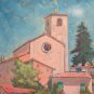 Painting oil On Linen D'Author View City 'Emiliana Opera G.Pancaldi P27