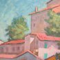 Painting oil On Linen D'Author View City 'Emiliana Opera G.Pancaldi P27