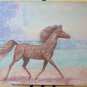 Painting Modern A Technical Mixed oil Watercolour With Horse To Galloping P33.1