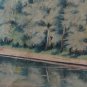 Painting Antique landscape River Signed Gauge Piedmont Beginning Century BM43