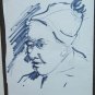 Two Old drawings Sketching Studio Portrait Male Faces Human P28.6