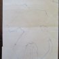 Antique Drawing Years Fifty Portrait Male Studio Sketch Original P28.5