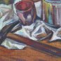 Painting Antique Painting To oil Inside With Items D' Daily Use Original p9