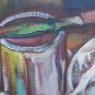 Painting Antique Painting To oil Inside With Items D' Daily Use Original p9