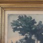 Engraving Antique Watercolour Signed View City Denmark with Frame R108