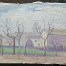 Painting Antique Years Fifty 50 Painting To oil On Linen Landscape IN Winter p16