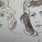 Old Drawing Sketch Studio For Portrait Feminine Faces Of Woman P28.8