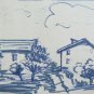 Drawing Antique landscape With Case Countryside View by Country On Basket P28.6