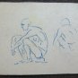 Old Drawing A Pen On Basket Sketch Years 40 Shapes Man's Author P28.5