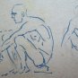 Old Drawing A Pen On Basket Sketch Years 40 Shapes Man's Author P28.5