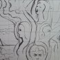 Two drawings Sketching Vintage Theme Political Shapes Protest Of Square P28.7