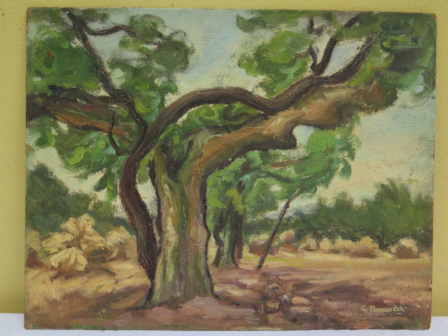 Painting Style Impressionist Half' '900 landscape Countryside With Trees