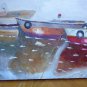 Boats Of Fisherman IN La Cale Sea Old Painting oil Signed MD6