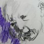 Old Drawing Pencil On Basket Portrait Children Kids Vintage Years 60 70 P28.8