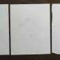 Three Old drawings Sketching Portrait Expression Face Feminine Sketch P28.8