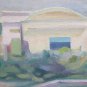 Painting Modern Half Novecento oil On Board landscape Countryside 40x30 p9