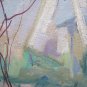 Painting Modern Half Novecento oil On Board landscape Countryside 40x30 p9